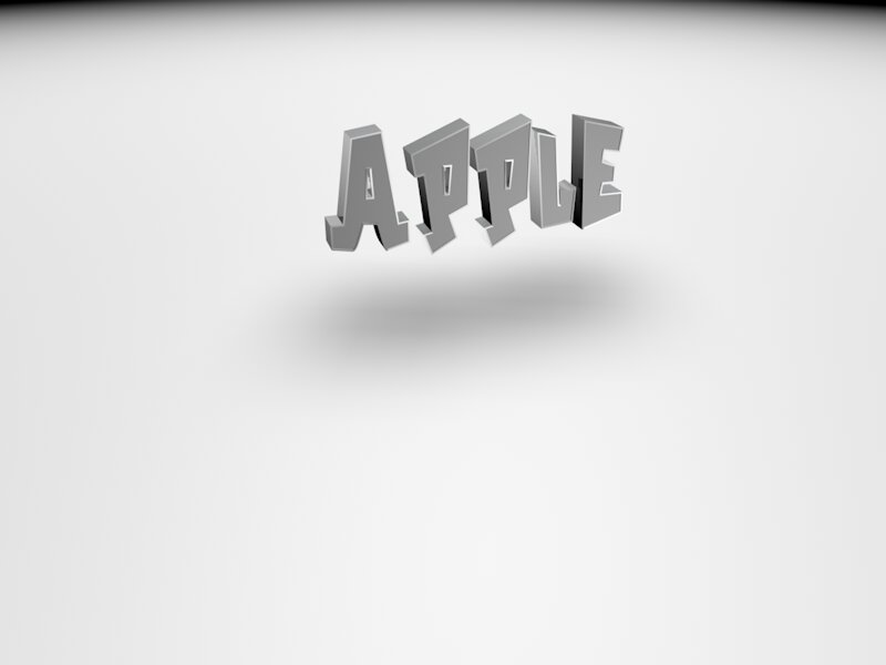 3D Text of the Word Apple