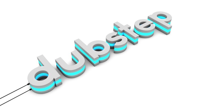 3D text of the word 'dubstep'