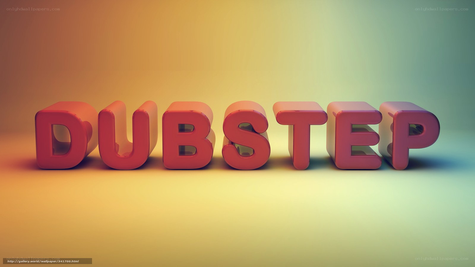 3D text of the word DUBSTEP