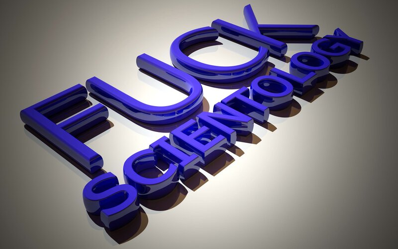 3D text of the word 'FUCK SCIENCE'