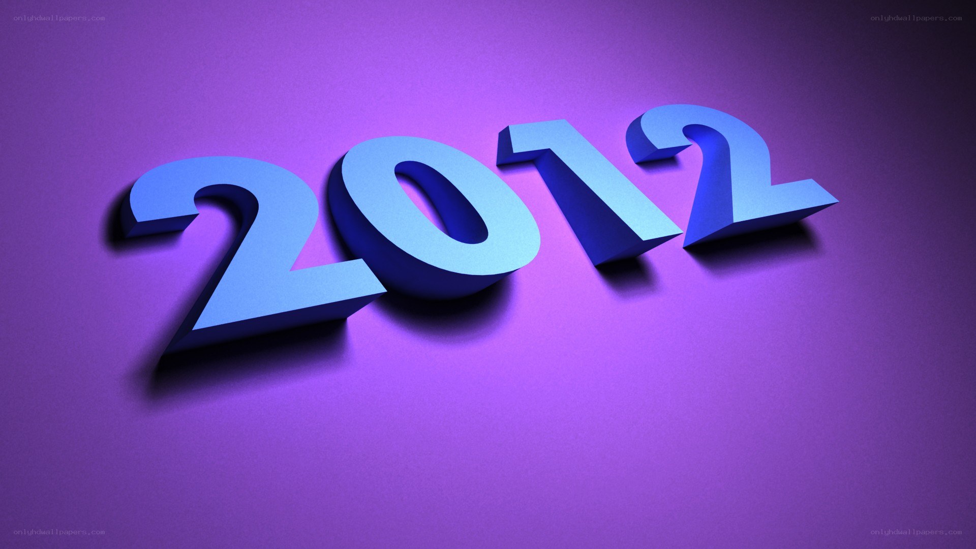 3D text of the year 2012