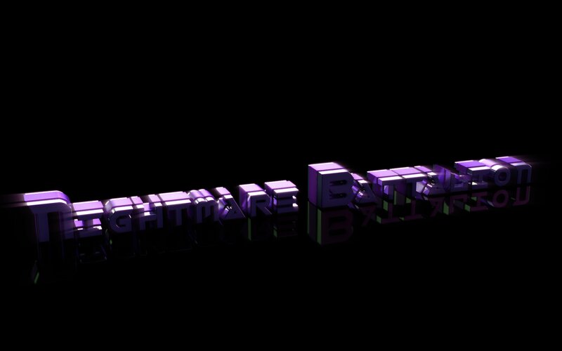 3D Text on Black Background — Purple