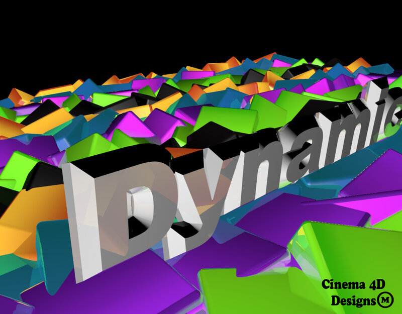3D Text on Colorful Blocks