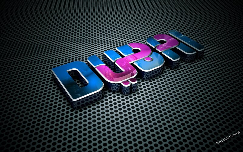 3D Text on Metal Surface