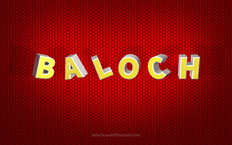 3D Text on Red Background — Bold