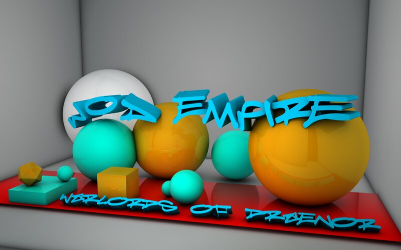 3D Text on Red Platform