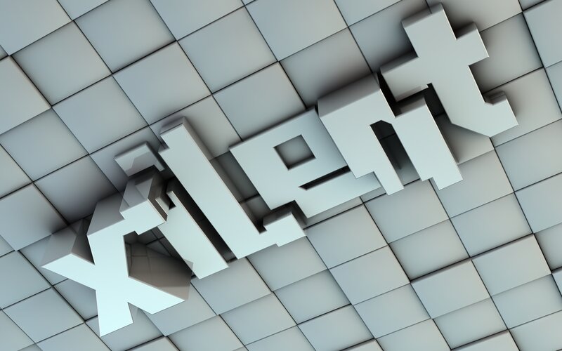3D text on tiled surface