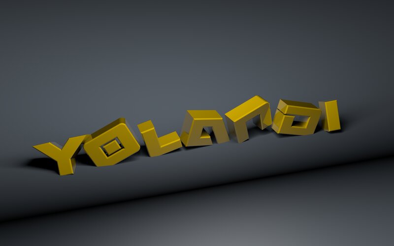 3D Text Rendering — Yellow