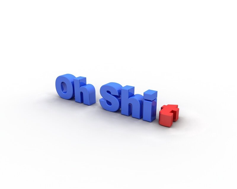 3D text saying 'Oh Shit'