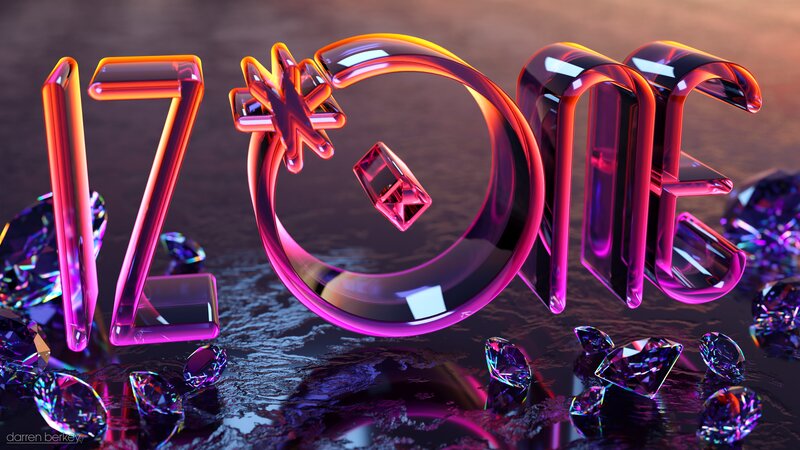 3d Text with Diamonds