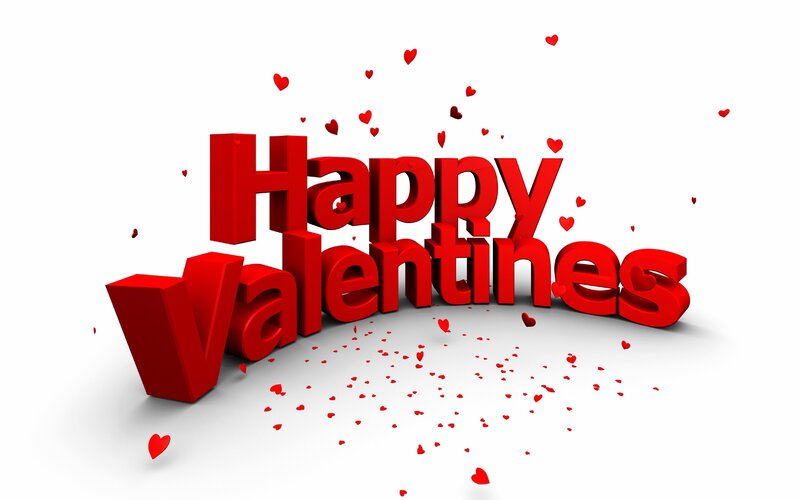 3d Text with Hearts