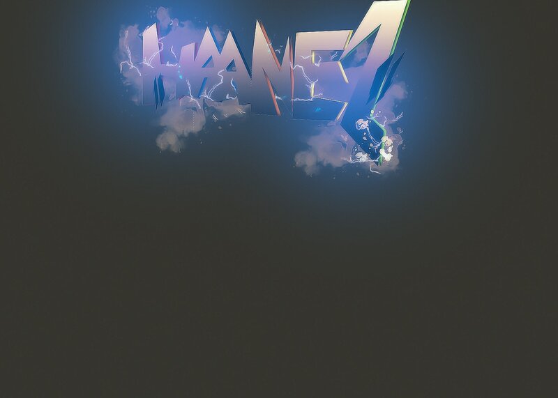 3D text with lightning effect