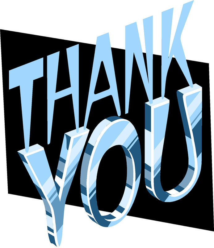 3D thank you text graphic