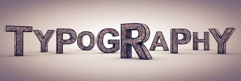 3D typography text