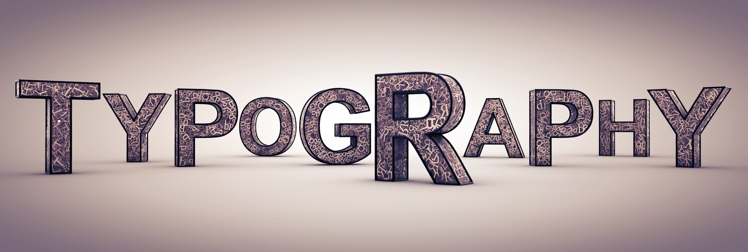 3D typography text