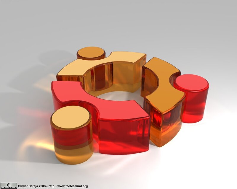3D Ubuntu logo design