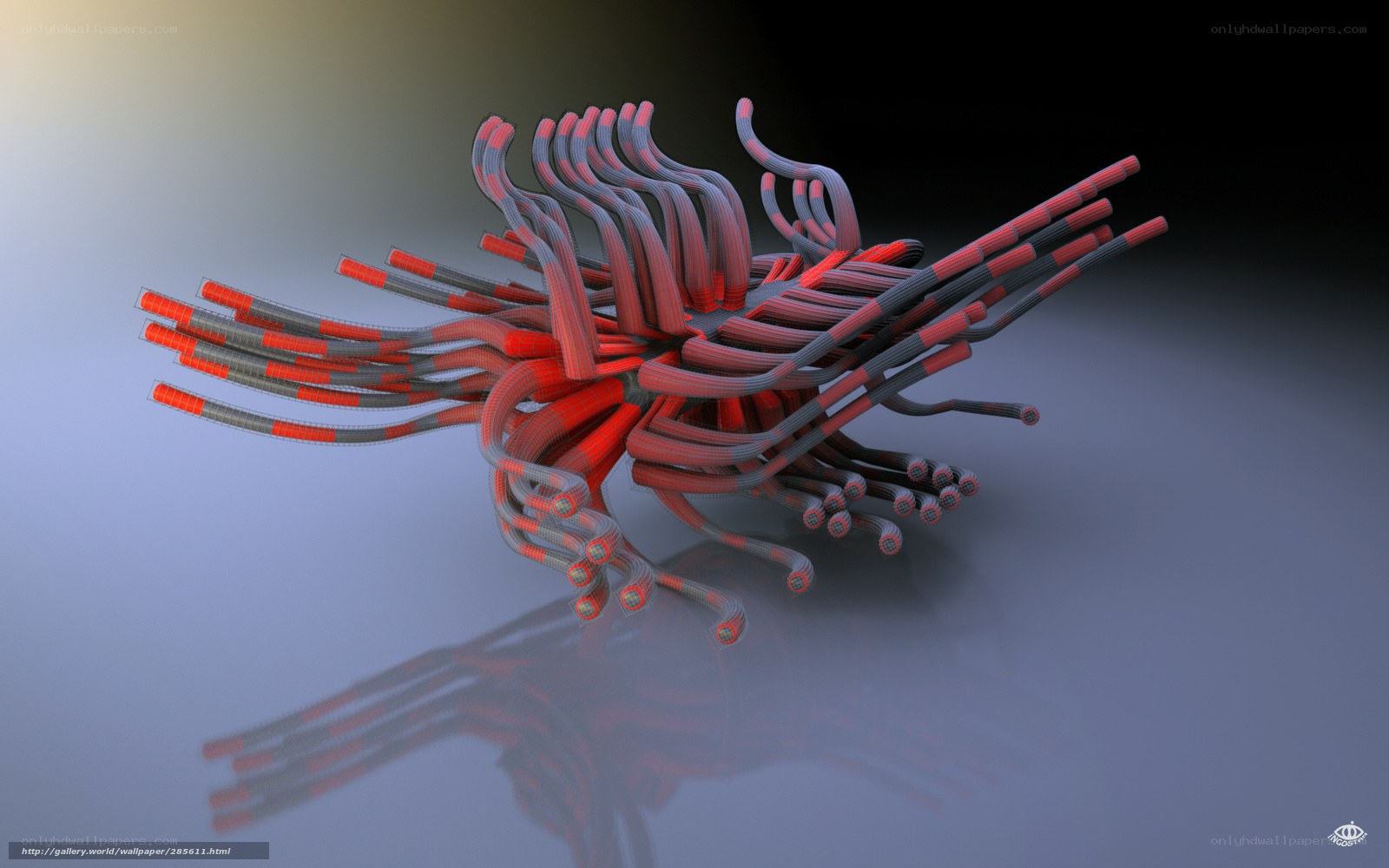 3D wireframe cable structure