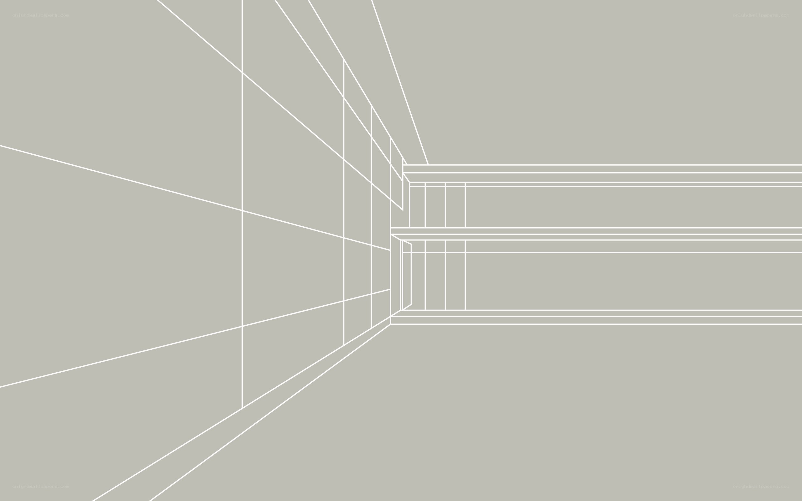 3D wireframe corridor