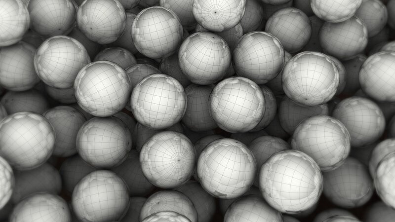 3D wireframe spheres