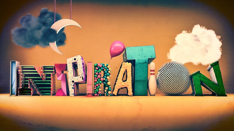 3D word art of inspiration