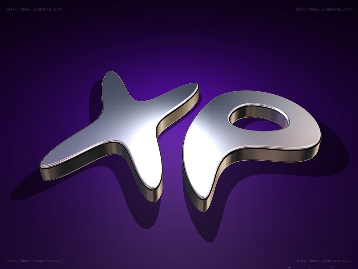 3D XP logo on purple