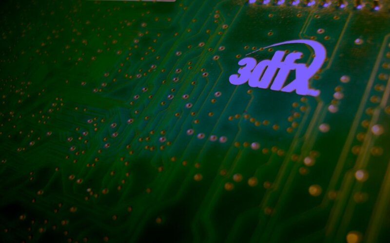 3dfx logo on circuit board