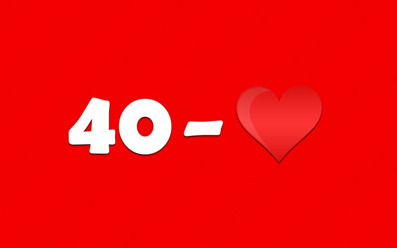 40 hearts