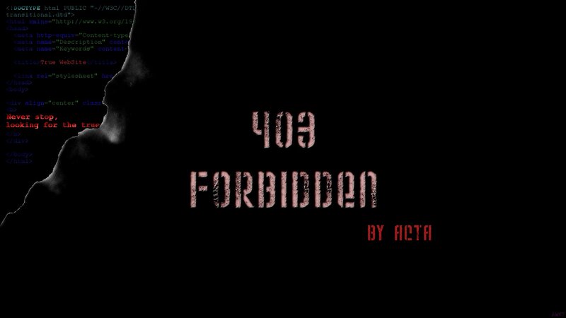 403 Forbidden Error Page — Black