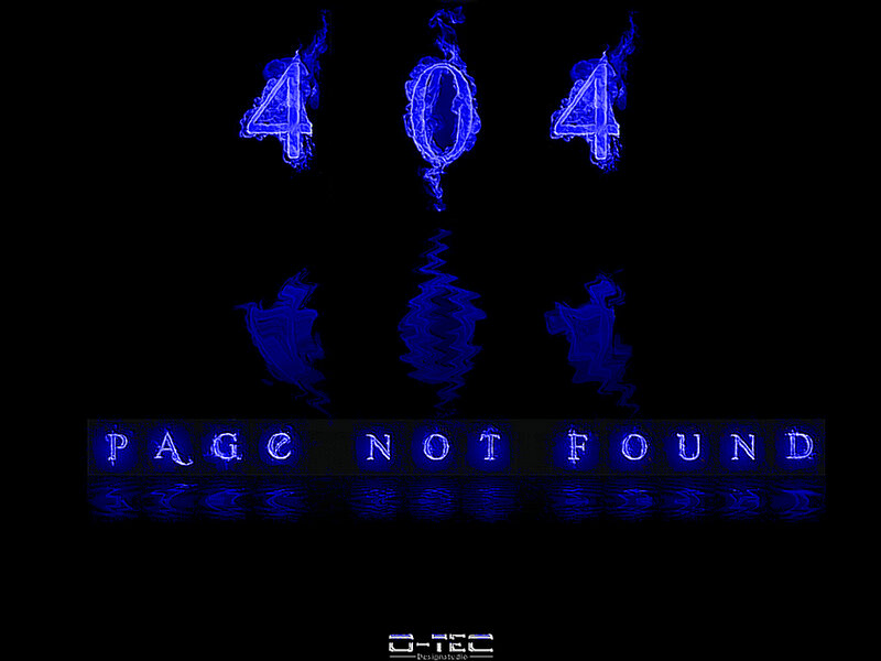 404 Error Message — Blue, Dramatic