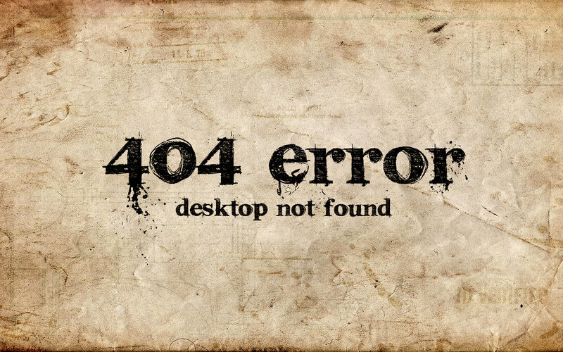 404 Error Message — Brown