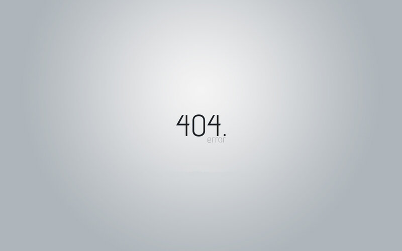 404 Error Message — Gray, Neutral