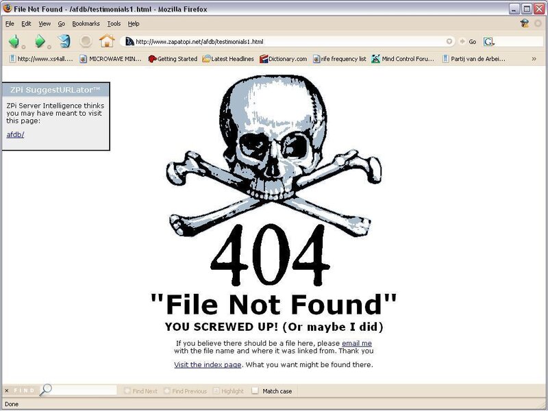404 error page with skull
