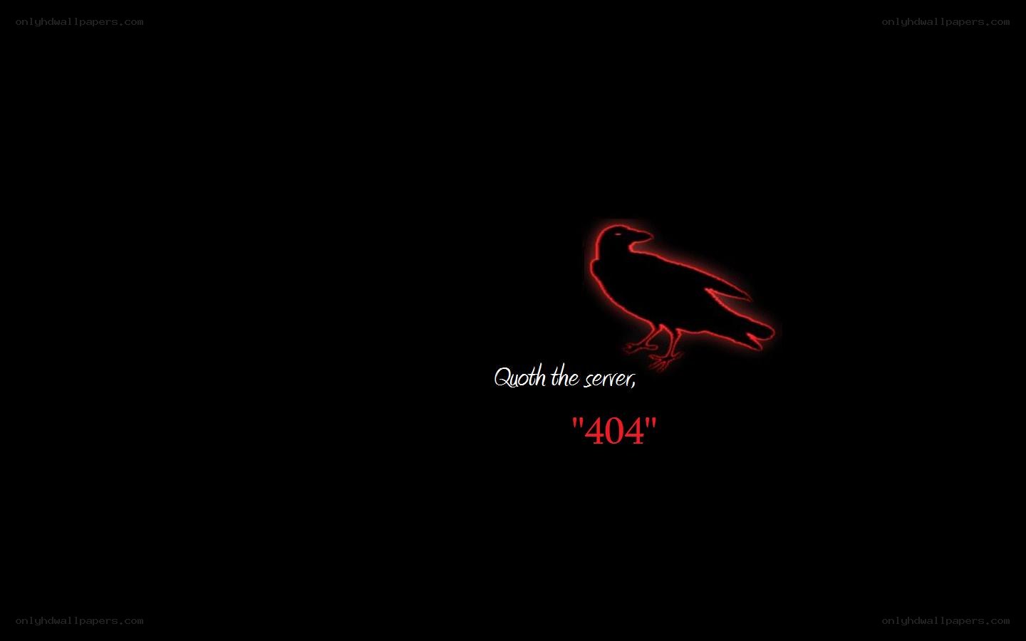 404 error with crow silhouette
