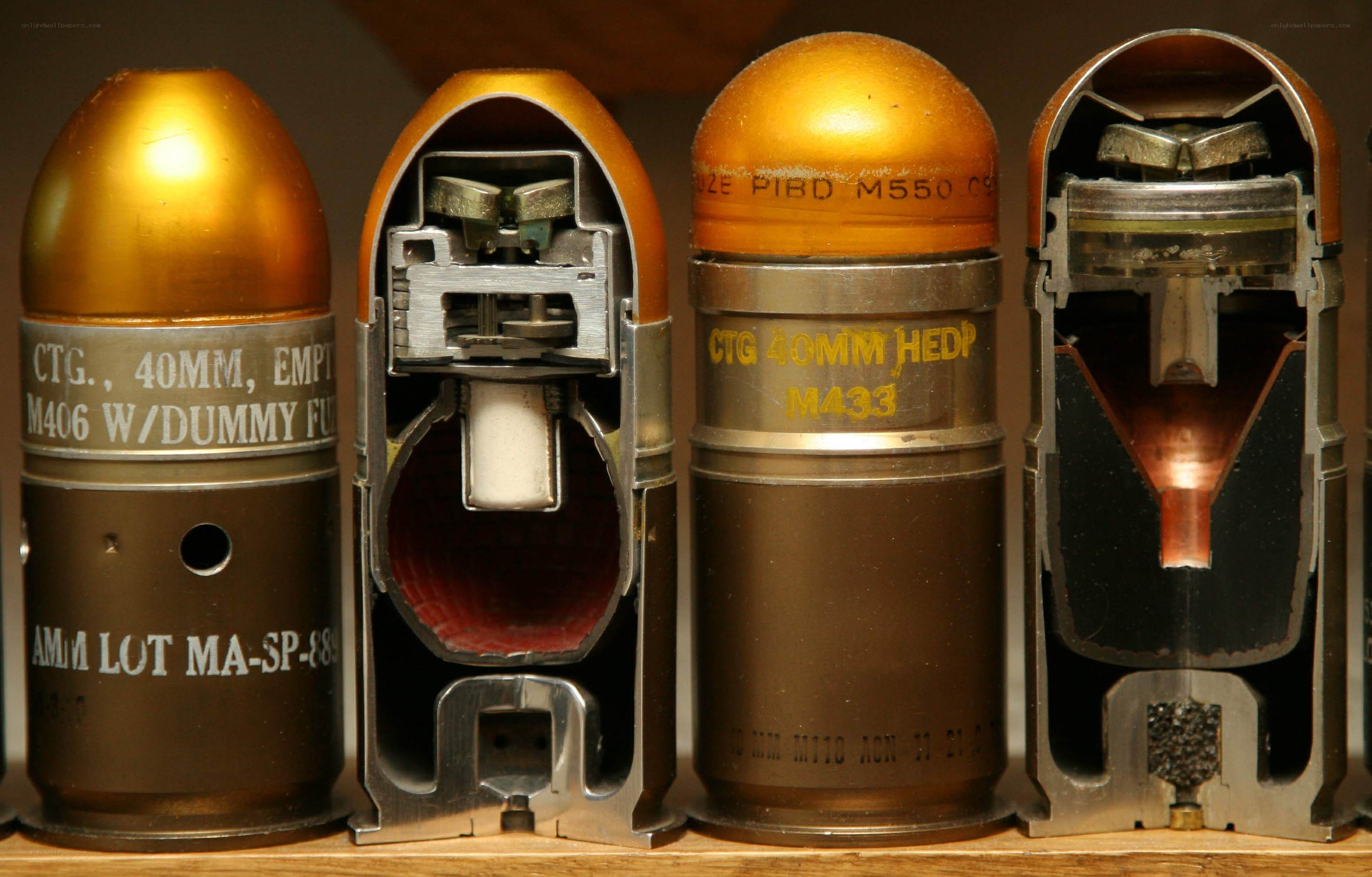 40mm ammunition cutaways