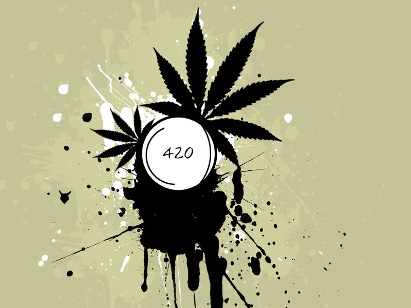 420 cannabis leaf art