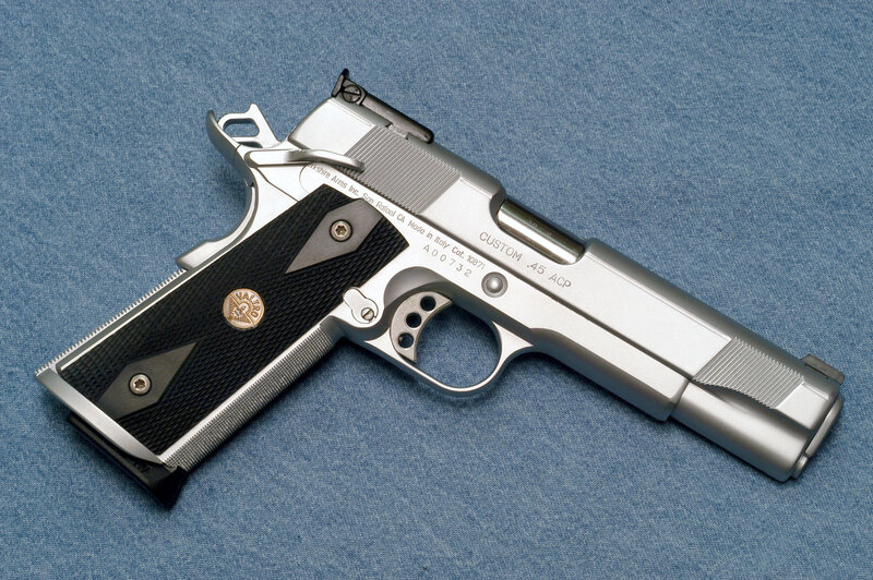 .45 ACP Pistol — Silver