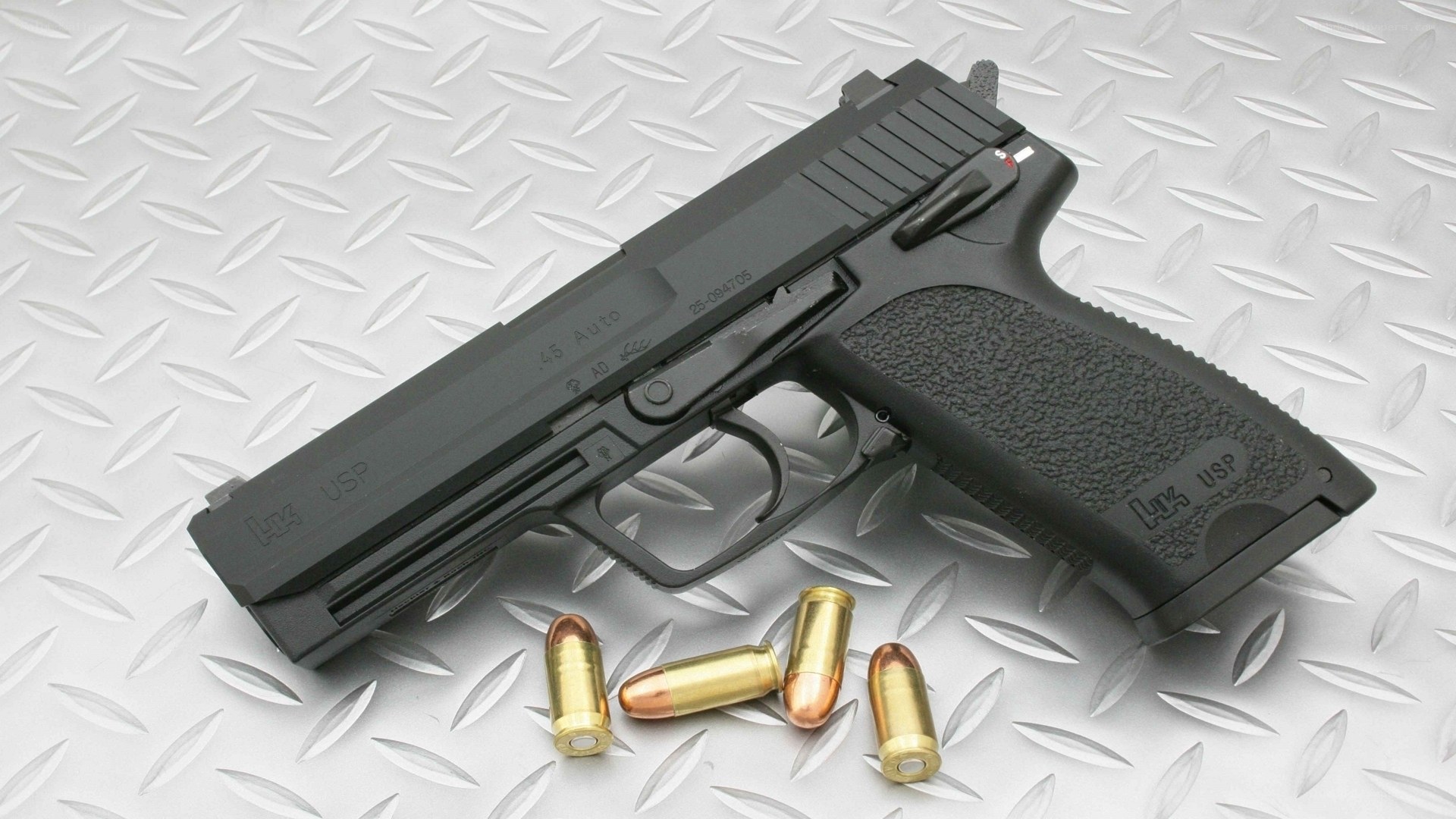 .45 caliber pistol with ammunition