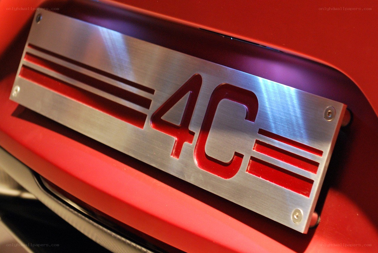 4C badge on red car