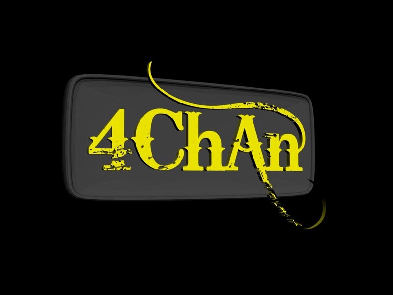 4Chan logo on black background