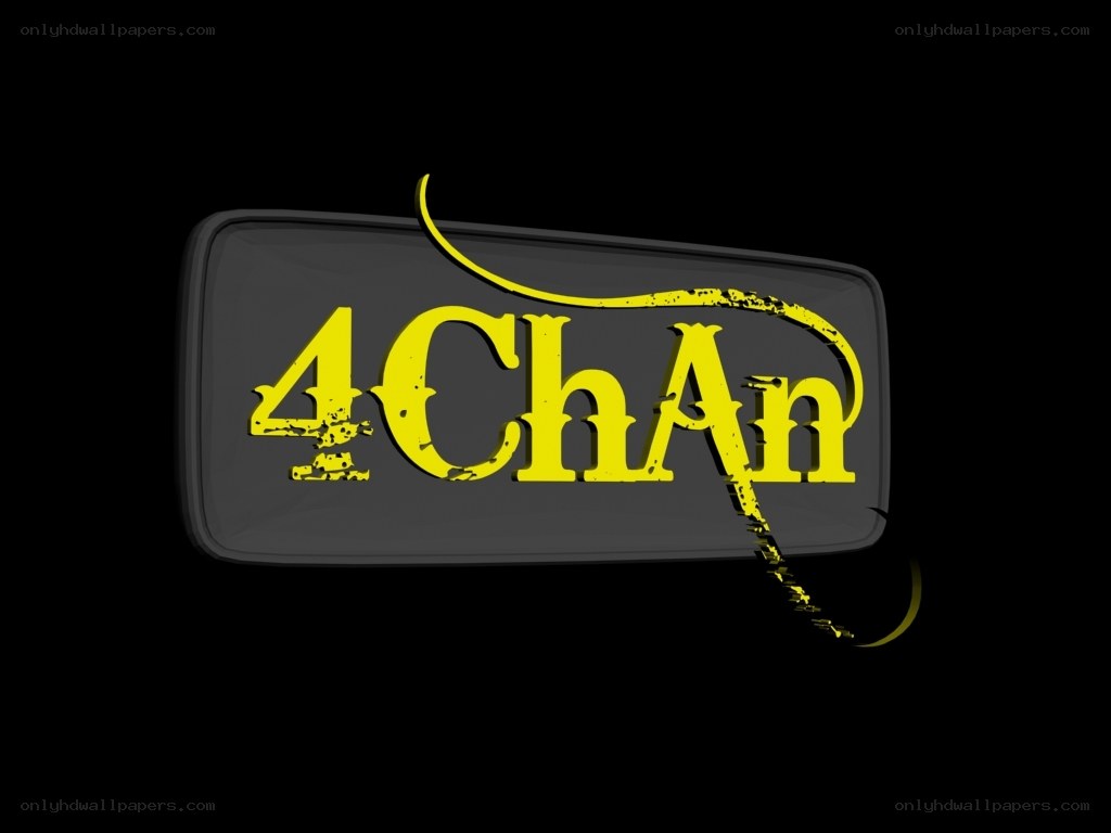 4Chan logo on black background