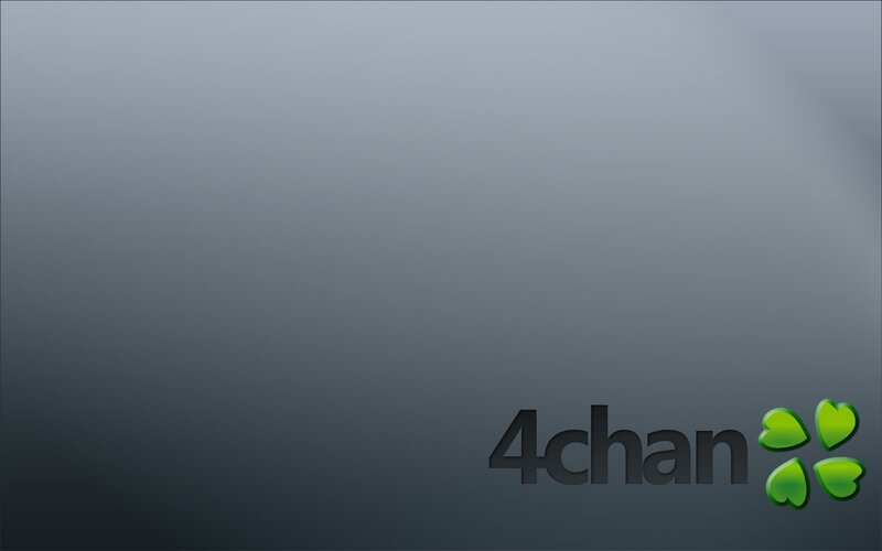 4chan logo on gray background