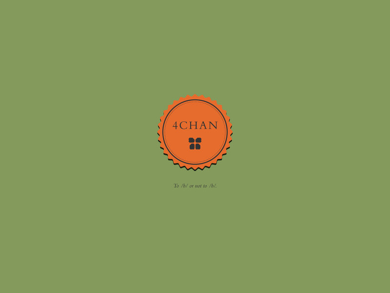4chan logo on green background