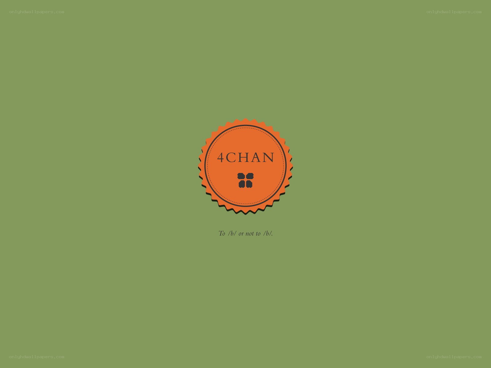 4chan logo on green background