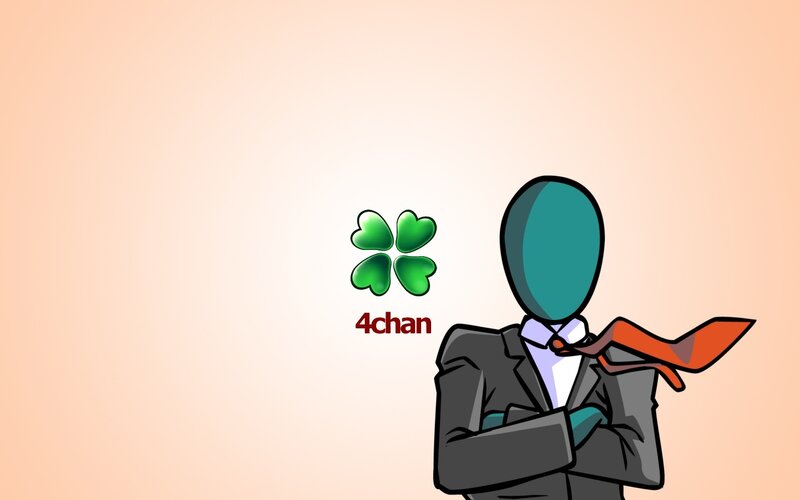 4chan logo with character