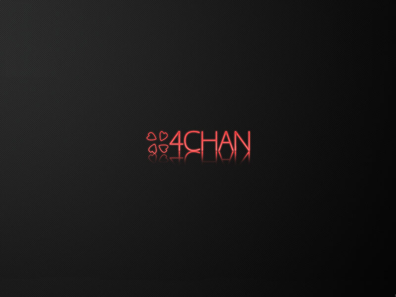 4CHAN neon logo on dark background