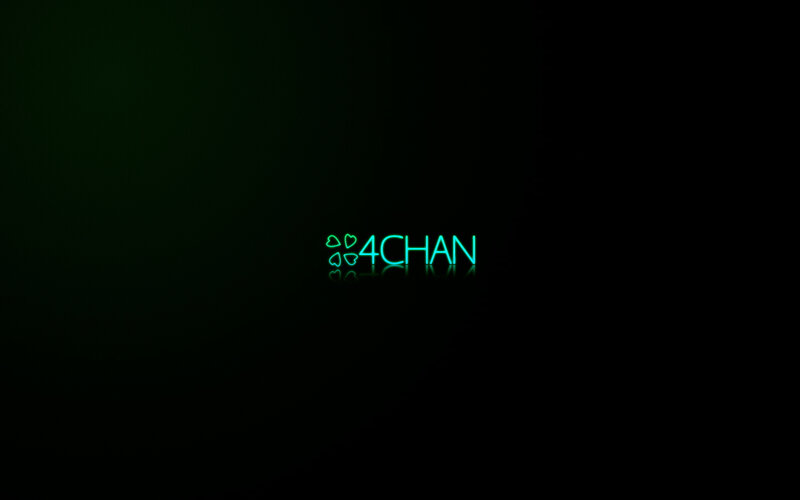 4CHAN neon logo on dark background