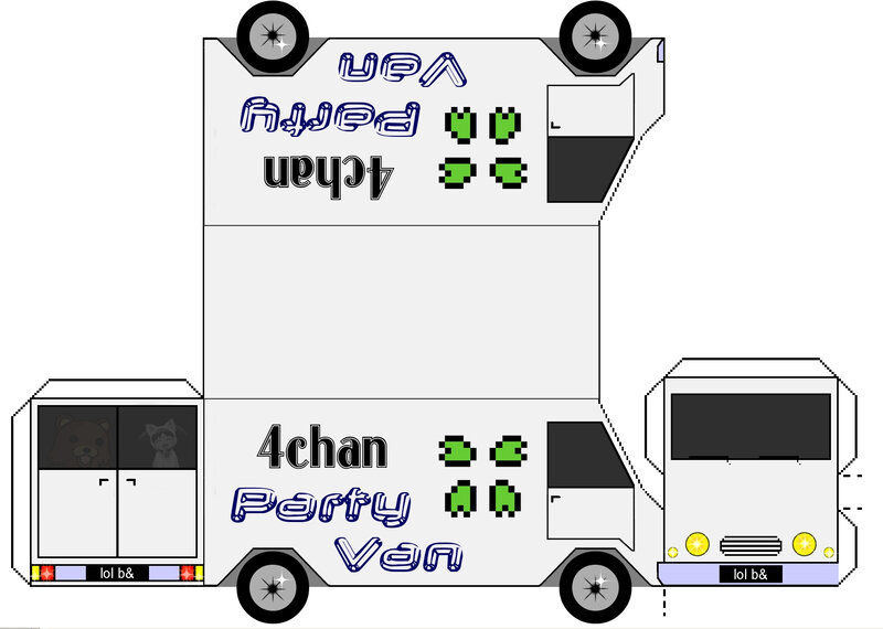 4chan Party Van Paper Model