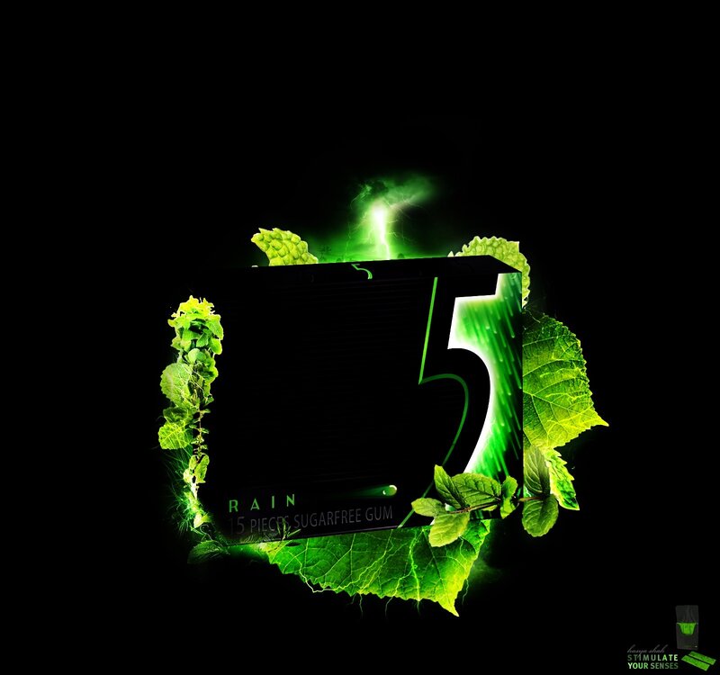 5 Gum Pack with Leaves