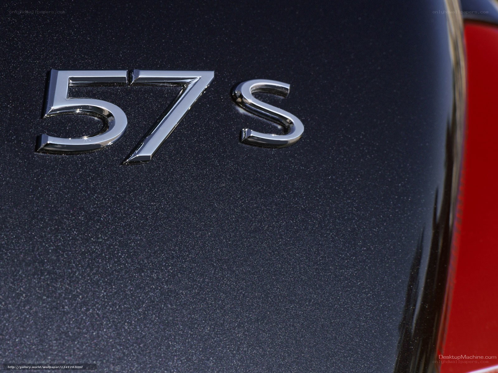57S car emblem close-up