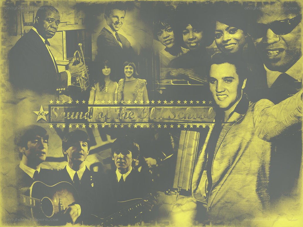 60s Old School Music Collage